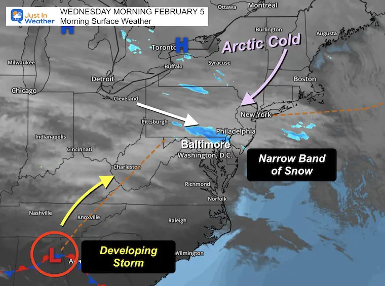 February 5 Morning Snow North Plus Ice Storm Update Then More Wintry Weather This Weekend And Next Week