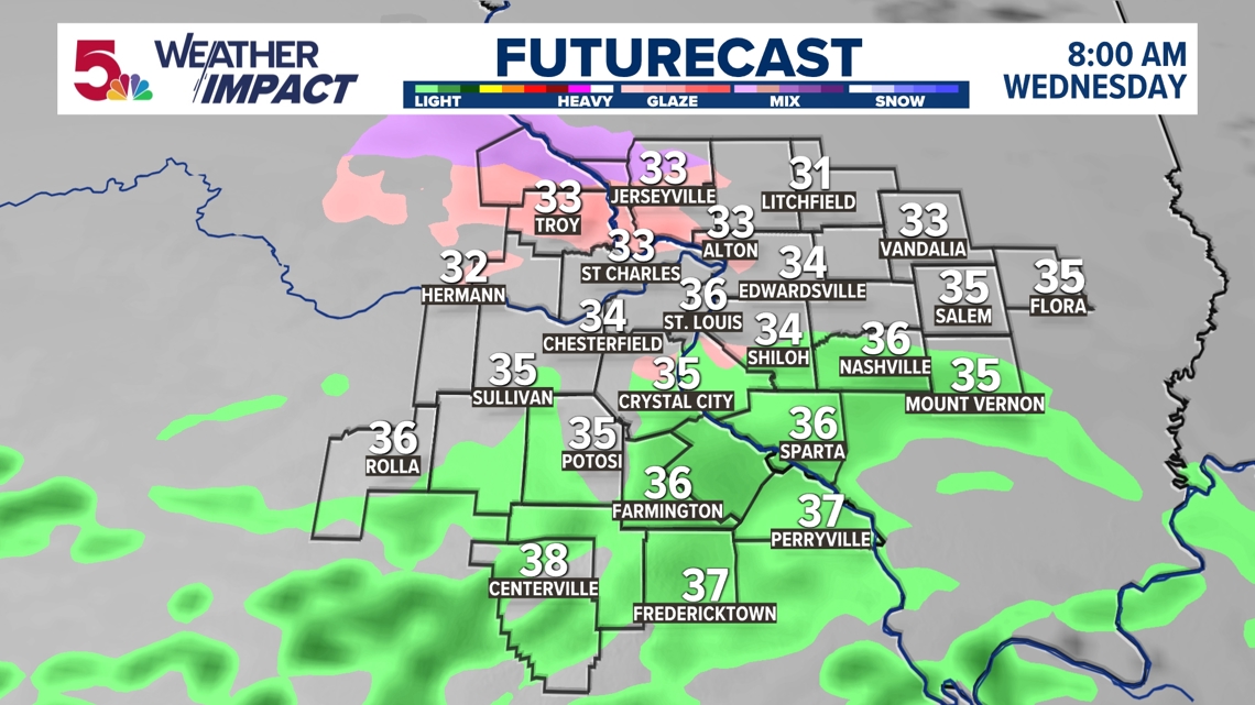 St. Louis’ freezing rain chance elevated this week