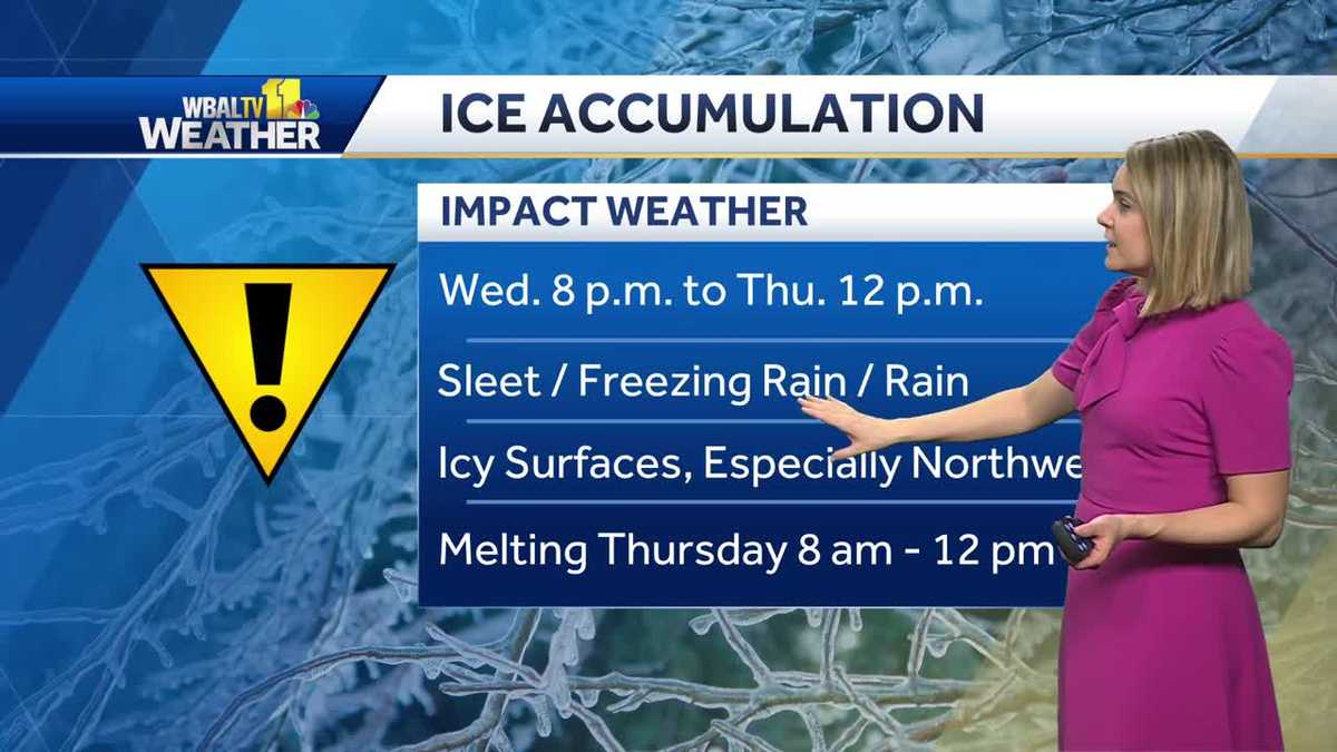 Impact Weather as icy conditions overnight in Maryland